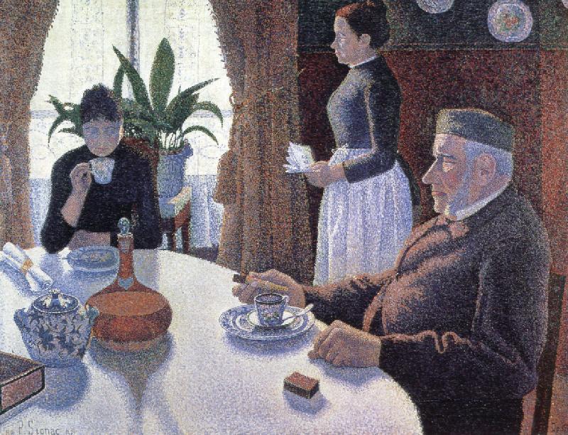 Paul Signac the dining room opus 152 oil painting image